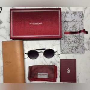 Jacques Marie Mage Men’s Black Round Sunglasses